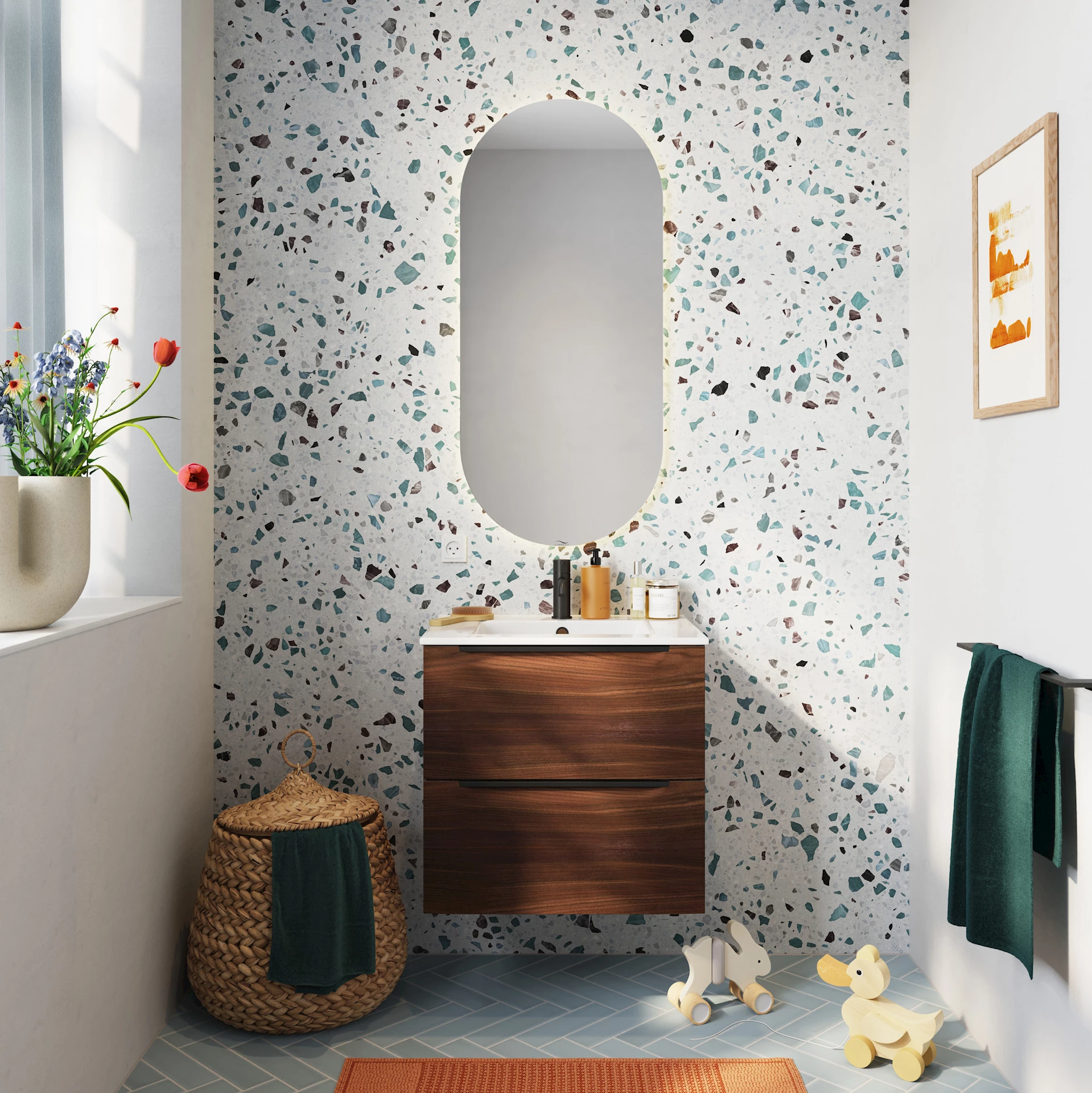 ART421 - Mari Smal 60 Valnøtt - 